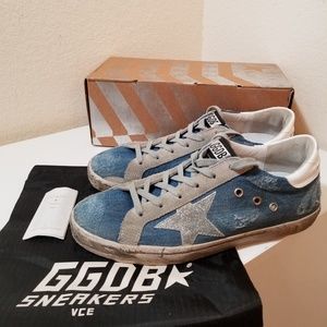 Golden Goose Superstar Denim Sneakers Navy W 11